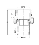 Thermo Alliance Base Сгон-американка 1/2″ВН никель, прямой SD190W15 фото - 2