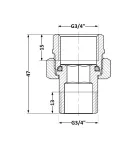 Thermo Alliance Base Сгон-американка 3/4″ВН никель, прямой SD190W20 фото - 2