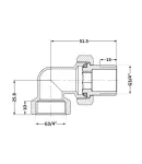 Thermo Alliance Base Сгон-американка 3/4″ВН никель, угловой SD191W20 фото - 2