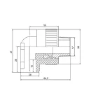 Полипропиленовый уголок PPR 90° 20×1/2″ с наружной резьбой, настенный, с креплением Blue Ocean — фото 2