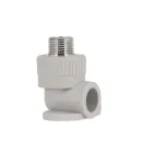 Полипропиленовый уголок PPR 90° 20×1/2″ с наружной резьбой, настенный, с креплением Blue Ocean — фото 3