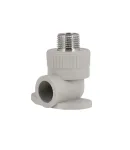 Полипропиленовый уголок PPR 90° 20×1/2″ с наружной резьбой, настенный, с креплением Blue Ocean — фото 4