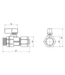 Thermo Alliance Forte Кран шаровой 1/2