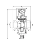 Поршневий редуктор тиску води Thermo Alliance Standart 1/2″ × 1/2″, посилений, латунний, нікельований, PN16 — фото 2