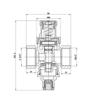 Поршневий редуктор тиску води Thermo Alliance Standart 3/4″ × 3/4″, посилений, латунний, нікельований, PN16 — фото 2