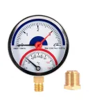 Термоманометр Thermo Alliance Standart d80 мм, 1/2″ із нижнім підключенням, 0–4 бар, 0–120 °С — фото 3