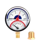 Термоманометр Standart d80 мм, 1/2″ із нижнім підключенням, 0–10 бар, 0–120 °С, Thermo Alliance — фото 3