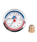 Термоманометр Thermo Alliance Standart d80 мм, 1/2″З, заднє підключення, 0–4 бар, 0–120 °C, латунь — фото 3