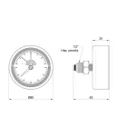 Термоманометр Thermo Alliance Standart d80 мм, 1/2″З, заднє підключення, 0–6 бар, 0–120 °C, латунь — фото 2