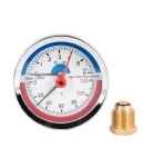 Термоманометр Thermo Alliance Standart d80 мм, 1/2″З, заднє підключення, 0–6 бар, 0–120 °C, латунь — фото 3