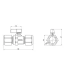 Thermo Alliance Forte Кран шаровой 20х20, PN40, для М/П труб SF263W20 фото - 2