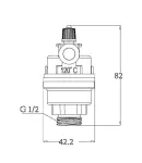 Автоматический воздухоотводчик Thermo Alliance Forte 1/2″Н, никелированный, с запорным клапаном — фото 2