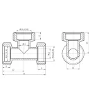 Thermo Alliance Forte Тройник разборной 20х20х20 никель SF176W202020 фото - 2