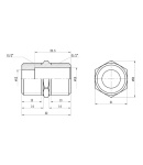 SD Forte Нипель 1/2″Н х 1/2″Н длинный  SF35815L фото - 2