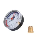 Термоманометр Thermo Alliance Standart d80 мм, 1/2″З, заднє підключення, 0–10 бар, 0–120 °C, латунь — фото 8
