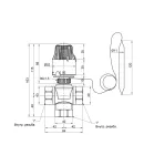 Клапан триходовий Standart 1″ВВВ змішувальний з термоголовкою (M30x1,5; 30-70°С) SF362W25 Thermo Alliance фото - 2