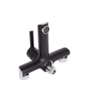 Змішувач для ванни Qtap Grand (з душовим гарнітуром) QTGRABCR006 Chrome/Black фото - 4