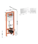 Комплект: Qtap Nest ST Інсталяція для унітазу 4 в 1 (Клавіша змиву 175х245х4 мм, Glass White, лінійна) фото - 2