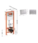 Комплект: Qtap Nest ST Инсталляция для унитаза 4 в 1 (Клавиша смыва 150x220x13 мм, Satin, квадратная) фото - 2