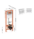 Комплект: Qtap Nest ST Інсталяція для унітазу 4 в 1 (150x220x13 мм, Chrome, квадратна) фото - 2