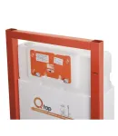 Комплект: Qtap Nest ST Інсталяція для унітазу 4 в 1 (Клавіша змиву 150x220x13 мм, Chrome, лінійна) фото - 3
