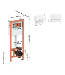 Комплект: Qtap Nest ST Инсталляция для унитаза 4 в 1 (Клавиша смыва 150x220x13 мм, White, линейная) фото - 2