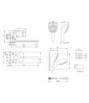 Смеситель для ванны Lidz Gloria 005 с поворотным изливом (c душевым гарнитуром) (k35) LDGLO005CRM35117 Chrome фото - 2