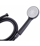 Смеситель для ванны Lidz Nicole 006 с поворотным изливом (c душевым гарнитуром) (k35) LDNIC006BLA35180 Black фото - 4