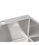Мийка кухонна інтегрована з нержавіючої сталі Lidz Handmade H5045 Brushed Steel 3,0/1,0 мм — фото 6