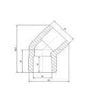 Уголок полипропиленовый PPR Blue Ocean 45° 20×20 белый для труб — фото 2