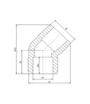 Уголок полипропиленовый PPR Blue Ocean 45° 25×25 белый для труб — фото 2