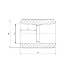 Муфта PPR Blue Ocean 20×20 для полипропиленовых труб, белая — фото 2