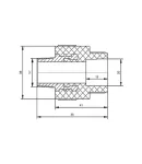 Муфта PPR Blue Ocean 20×1/2″ НР с наружной резьбой для полипропиленовых труб, белая — фото 2