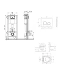 Готовое решение Qtap для ванной комнаты: подвесной унитаз  Swan Rimless 520х360х320 + комплект инсталляции Nest 4 в 1 (круглая клавиша Satin) фото - 2