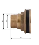 Thermo Alliance Standart Врезка в бак 2″Н (желт.) SD40050 фото - 2
