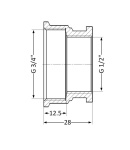 Муфта SD Plus 1/2″х3/4″ ВР SD4051520 фото - 2