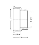 Муфта SD Plus 1/2″х1″ ВР SD4051525 фото - 2