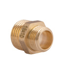 З'єднання різьбове - ніпель латунний редукційний 1/2″ х 3/8″ (жовт) SD408159 SD Plus фото - 3