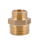З'єднання різьбове - ніпель латунний редукційний 1/2″ х 3/8″ (жовт) SD408159 SD Plus фото - 5