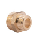 З'єднання різьбове - ніпель латунний редукційний 1/2″ х 3/4″ (жовт) SD4081520 SD Plus фото - 3
