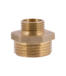 З'єднання різьбове - ніпель латунний редукційний 1″ х 1/2″ (жовт) SD4082515 SD Plus фото - 5