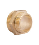 Латунний ніпель редукційний SD Plus 1 1/2″ х 1 1/4″, жовтий — фото 3