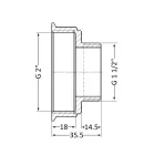Thermo Alliance Standart Переходник 2″Вх1 1/2″Н (желт.) SD4095040 фото - 2