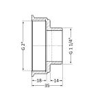 Thermo Alliance Standart Переходник 2″Вх1 1/4″Н (желт.) SD4095032 фото - 2