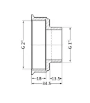 Thermo Alliance Standart Переходник 2″Вх1″Н (желт.) SD4095025 фото - 2