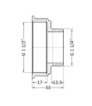 Thermo Alliance Standart Переходник 1 1/2″Вх1 1/4″Н (желт.) SD4094032 фото - 2