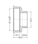 Thermo Alliance Standart Переходник 1 1/4″Вх1″Н (желт.) SD4093225 фото - 2