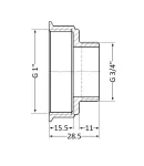 Thermo Alliance Standart Переходник 1″Вх3/4″Н (желт.) SD4092520 фото - 2