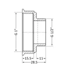 Thermo Alliance Standart Переходник 1″Вх1/2″Н (желт.) SD4092515 фото - 2
