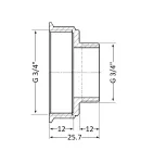 Thermo Alliance StandartПереходник 3/4″ВН (желт.) SD4092020 фото - 2